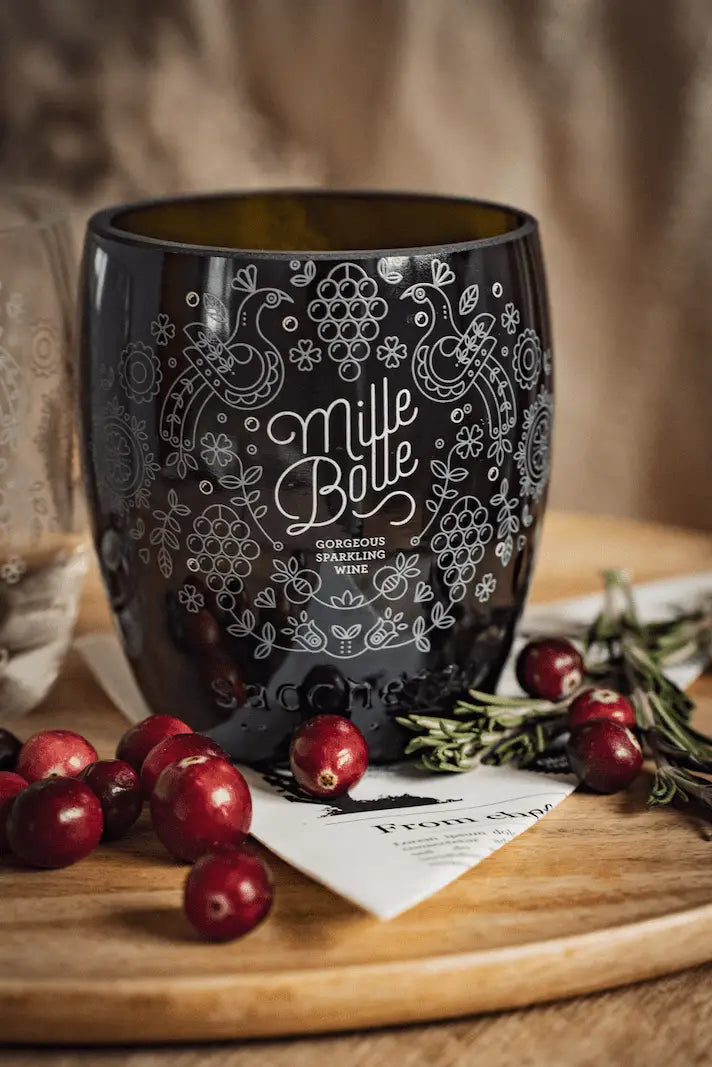 Vase - wunderschön bedruckt & trotzdem nachhaltig - Georgeous Sparkling Wine