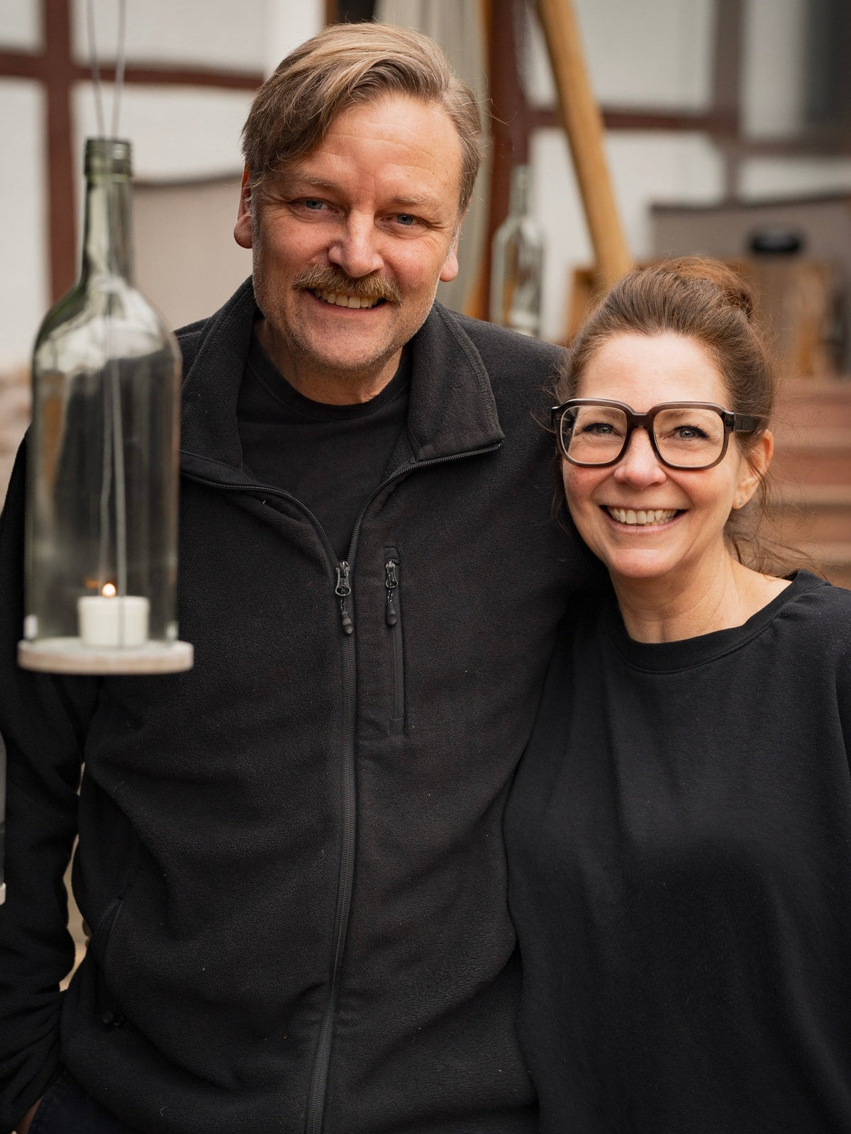 Windlicht Lugana handgefertigt zu einem nachhaltigen Weinlicht - leuchtend genauso schön, wie lecker