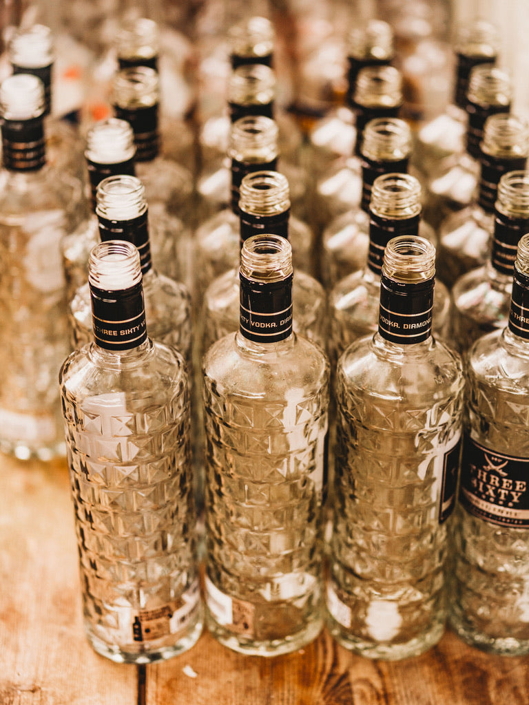 Vodka Windlicht - tolle Struktur - das Mittlere
