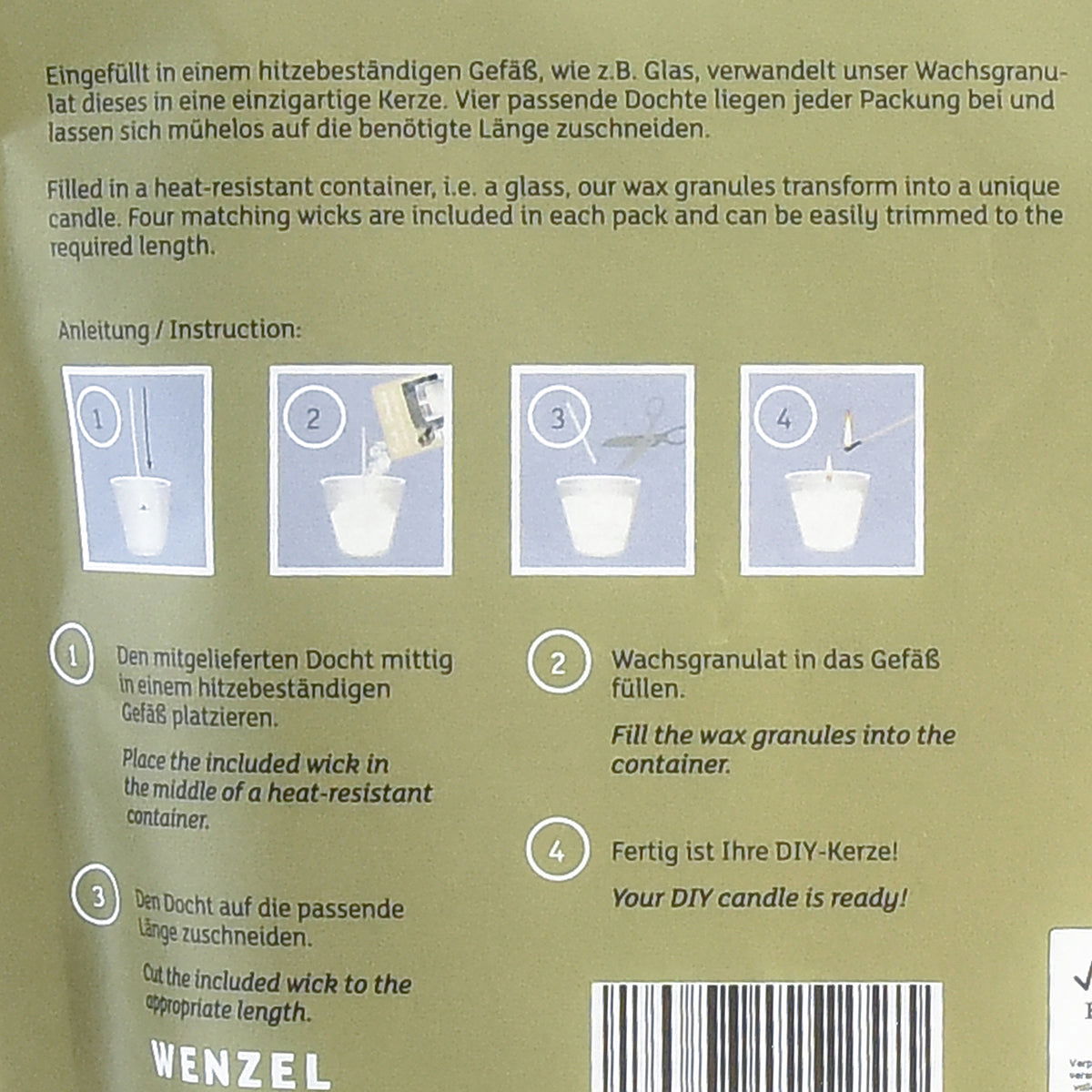 Wachsgranulat ohne Duft für DIY Kerzen von Kerzen Wenzel Aschaffenburg - MaBe®