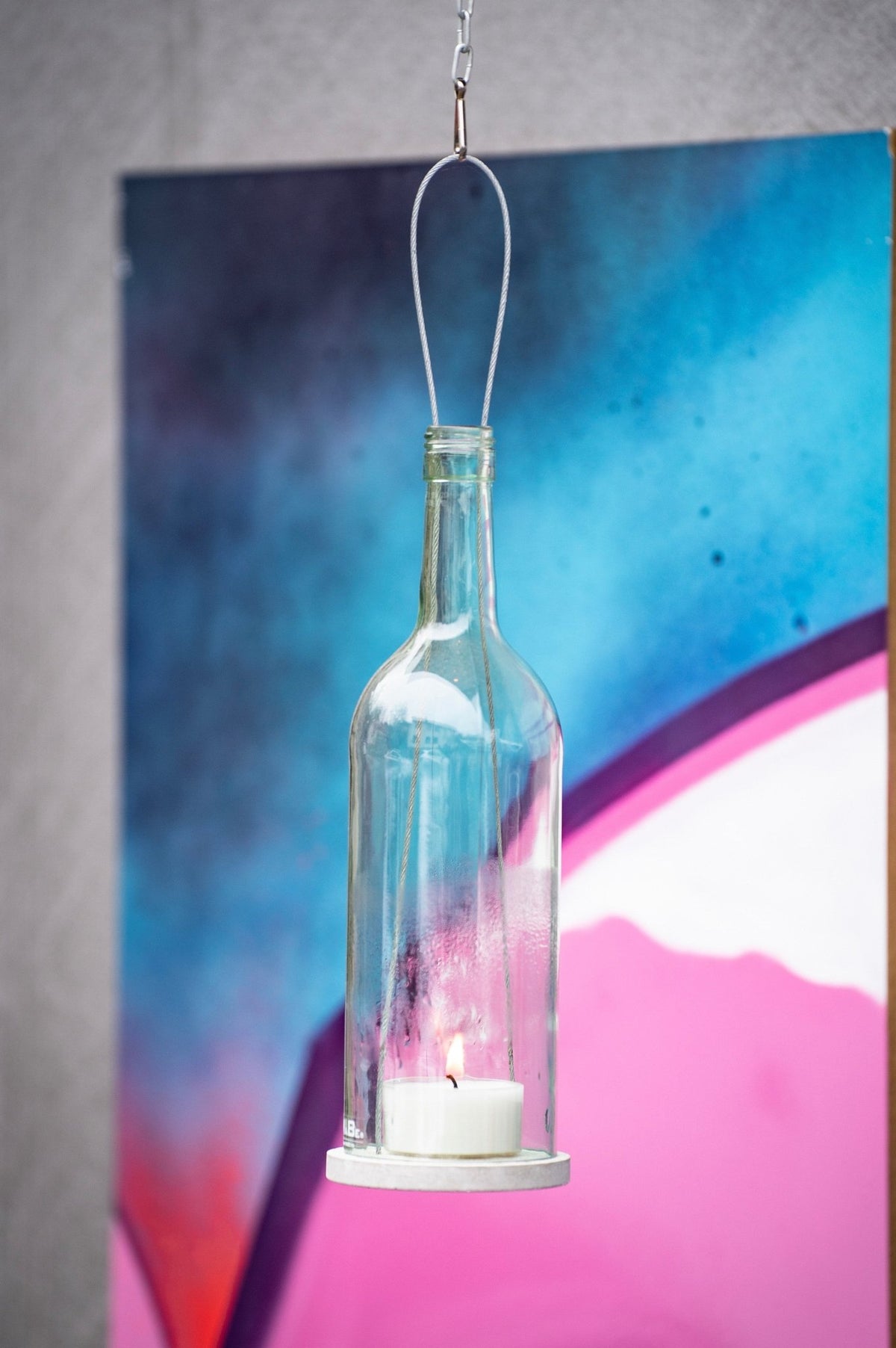 Wein Windlicht hängend - KLASSIK - schlicht & schön - tolles Geschenk
