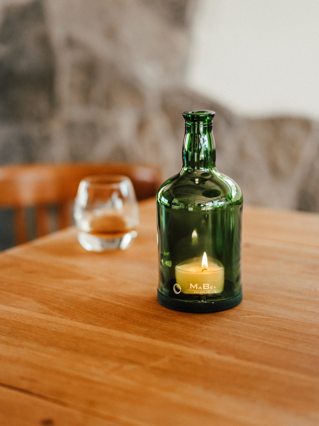 Whisky Windlicht in GRÜN - Das besondere, witzige & nachhaltige Geschenk für alle Whisky Kenner