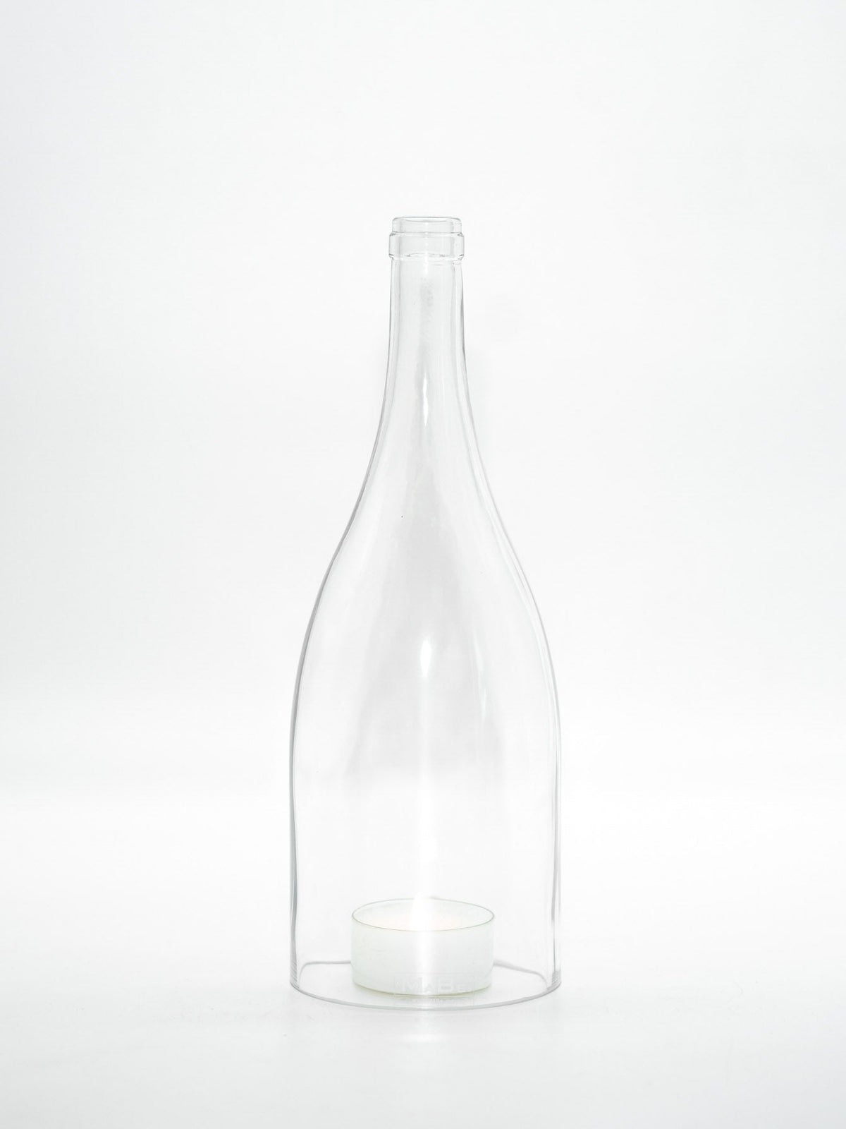 Windlicht 1,5 l Burgunder Flasche in transparent - MaBe®