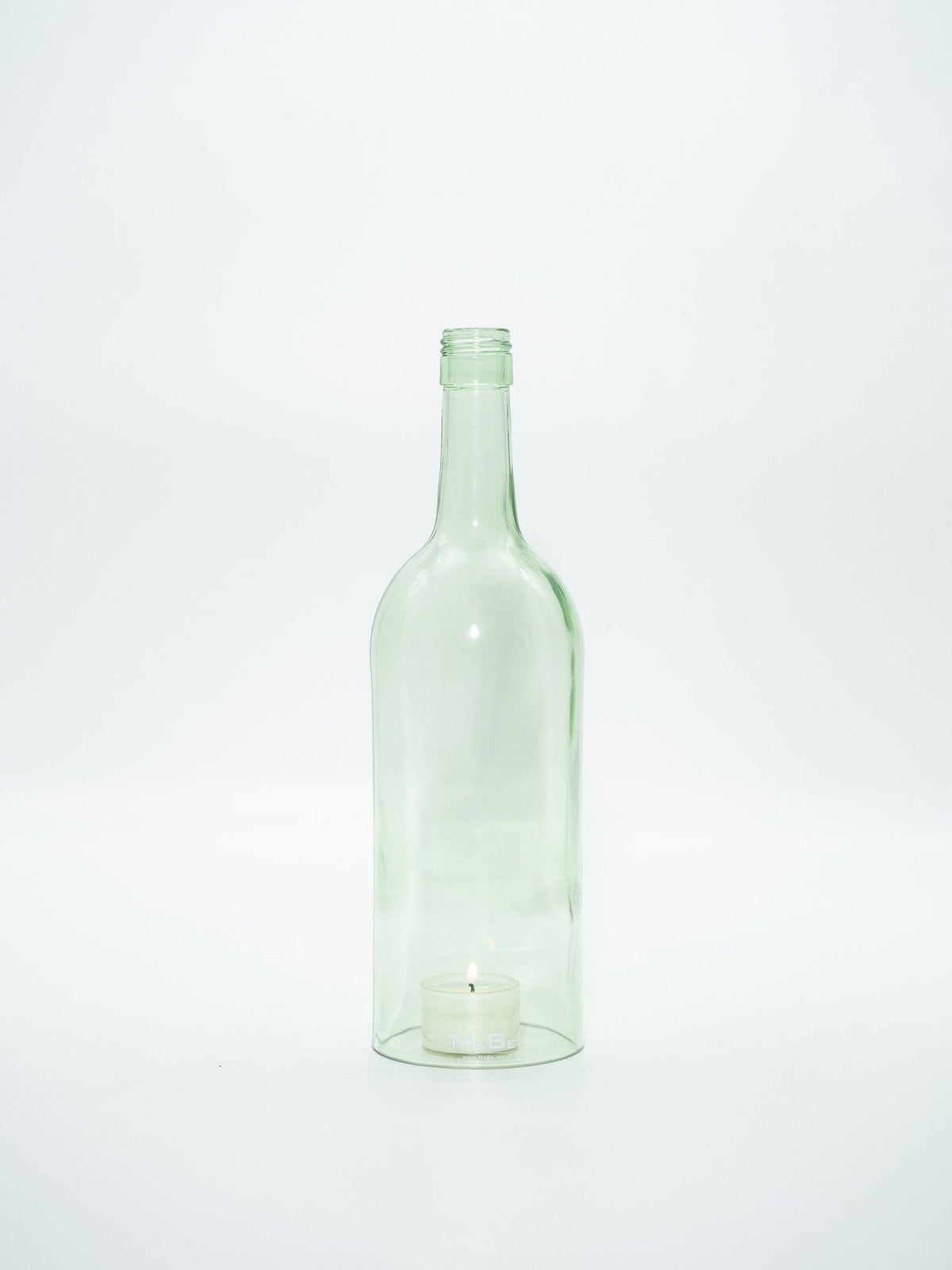 Windlicht 1 l Bordeaux Flasche in transparent - MaBe®