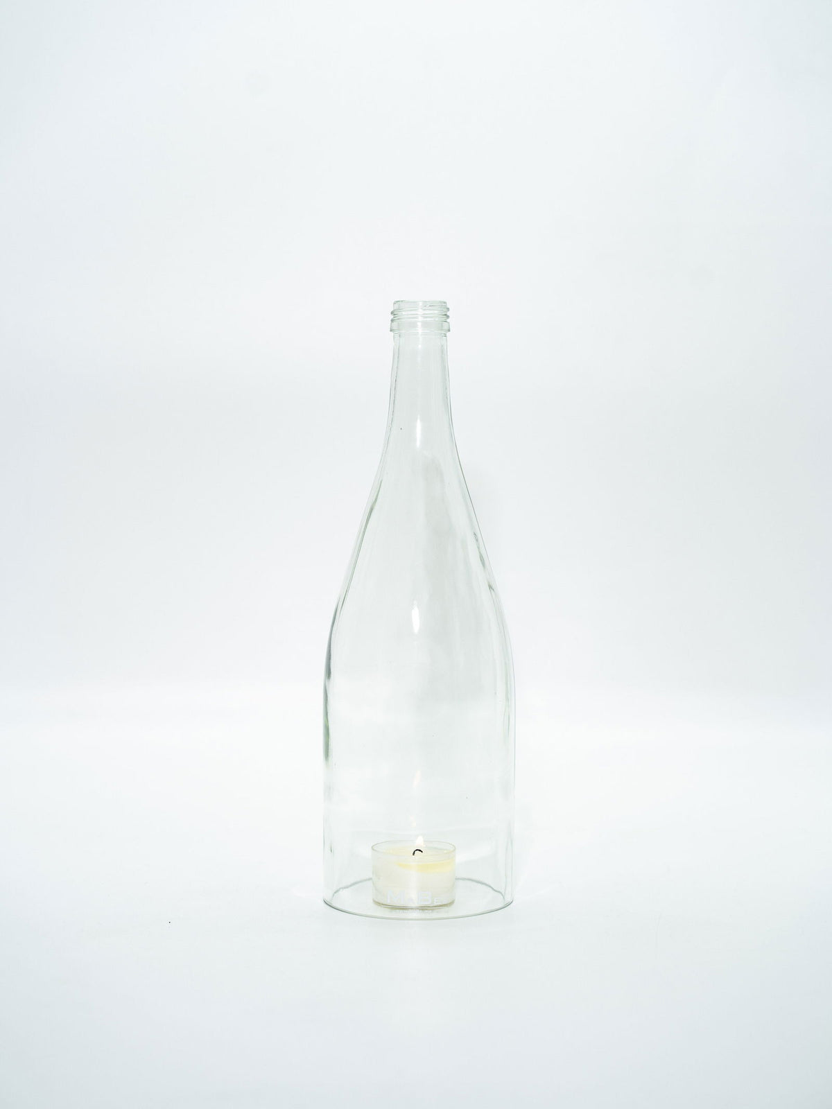 Windlicht 1 l Burgunder Flasche in transparent - MaBe®