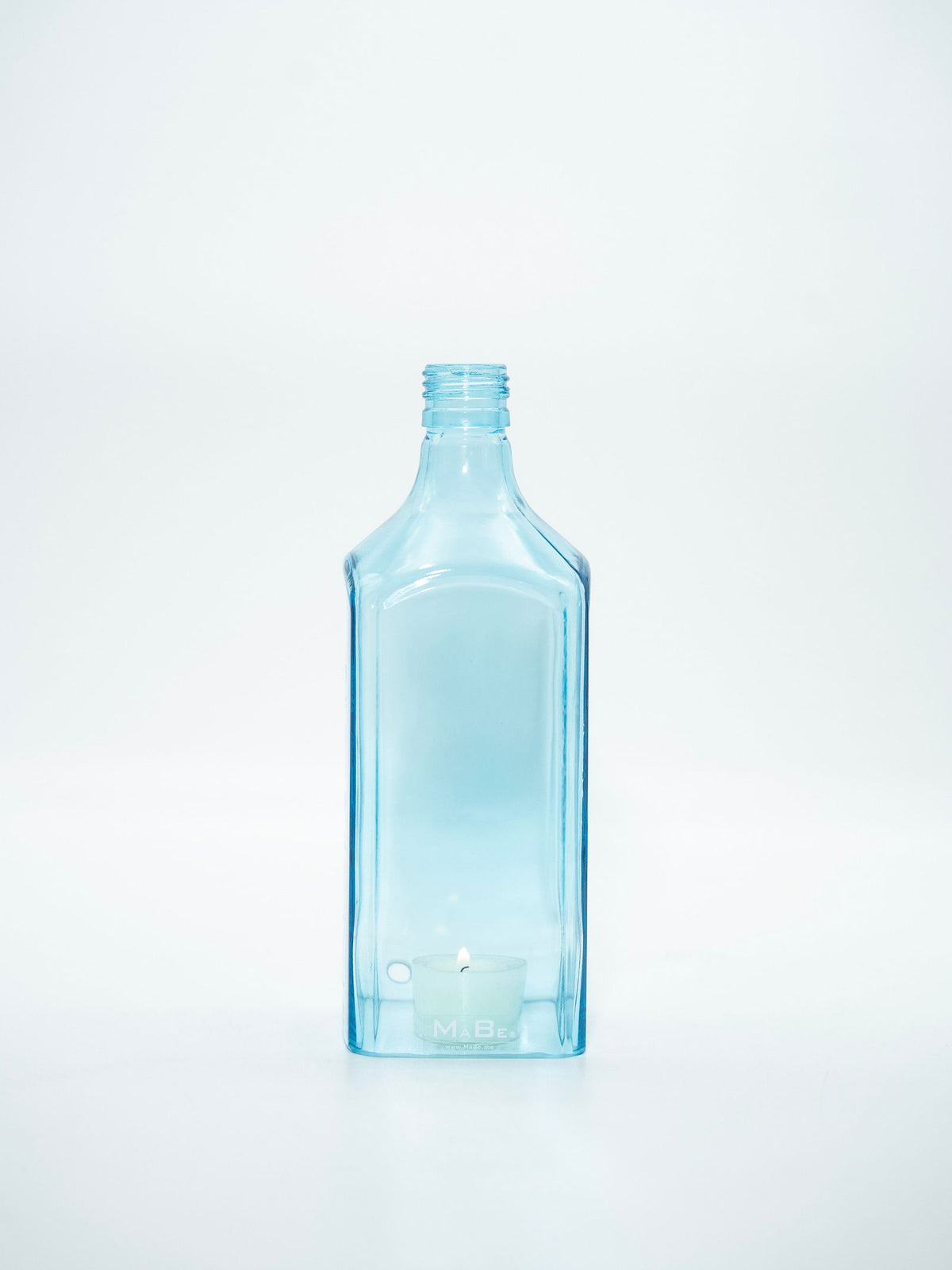 Windlicht 1 l Gin Flasche in blau - MaBe®