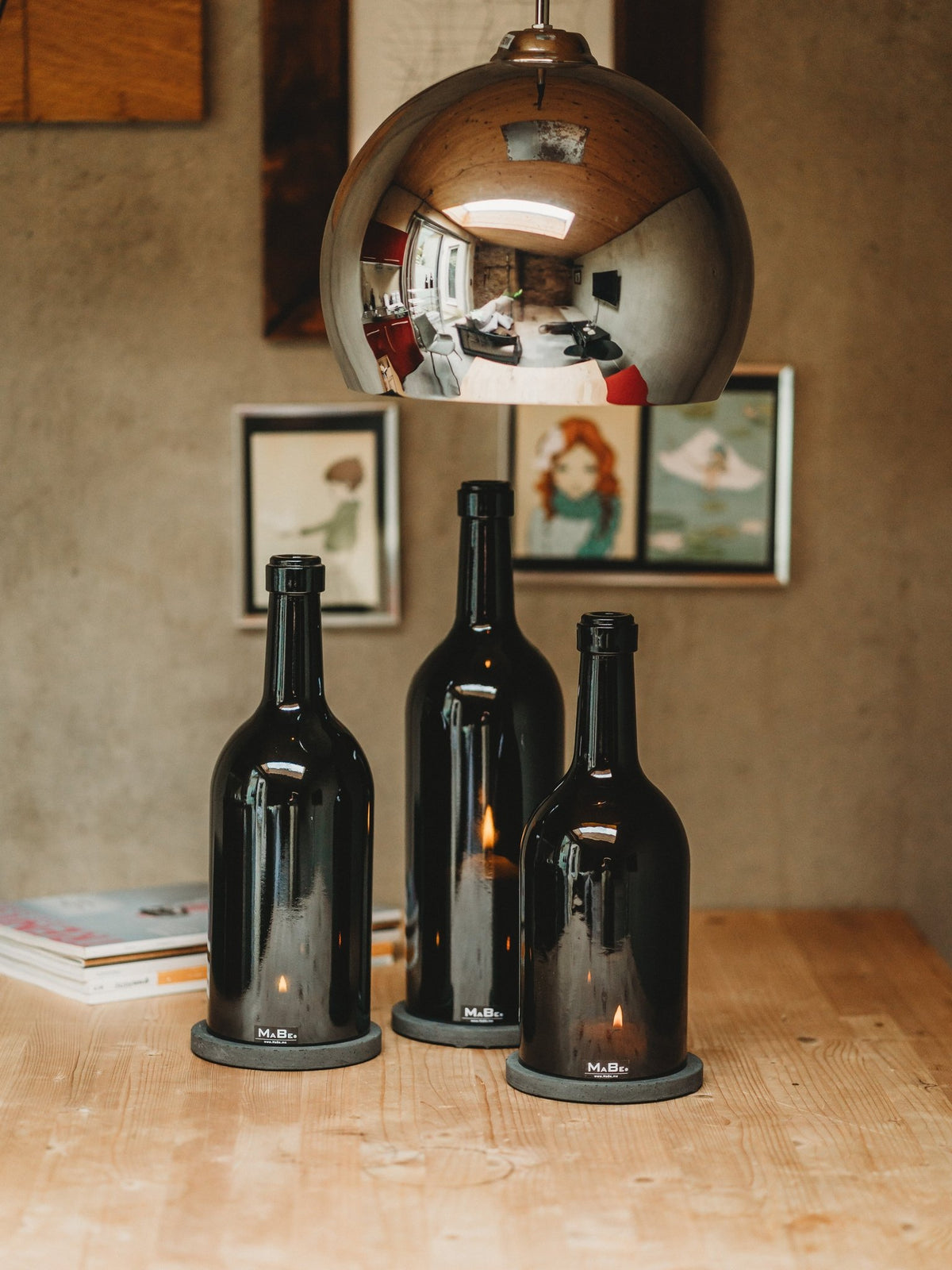 Windlicht - B Ä M -  edel & wertig - Wein - ein toller Eyecatcher