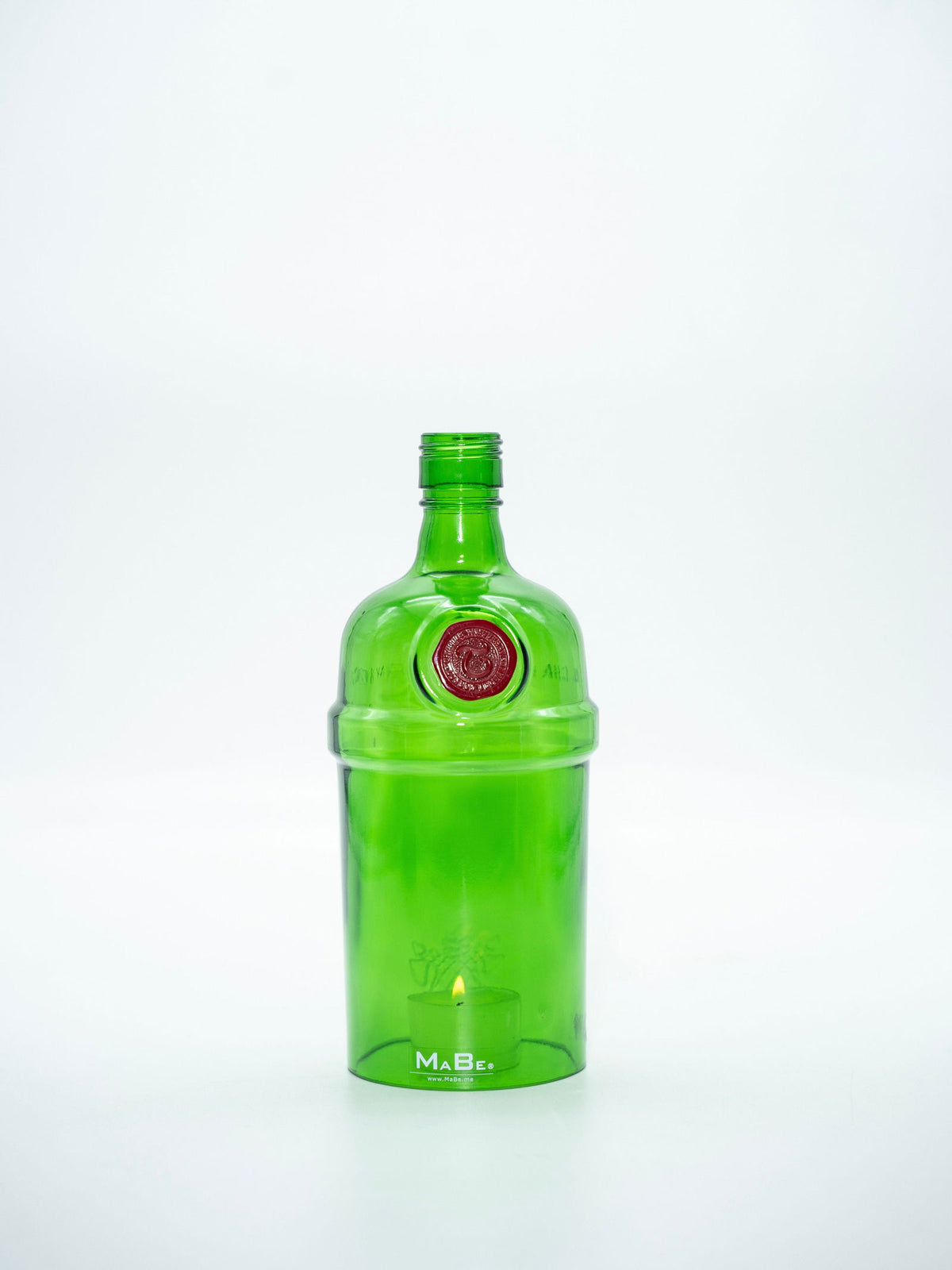 Windlicht Gin Flasche in grün - MaBe®
