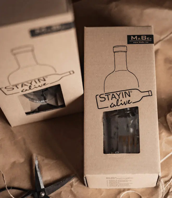 Windlicht  -  Klassik - puristisch aus der Big Bottle Weinbrand