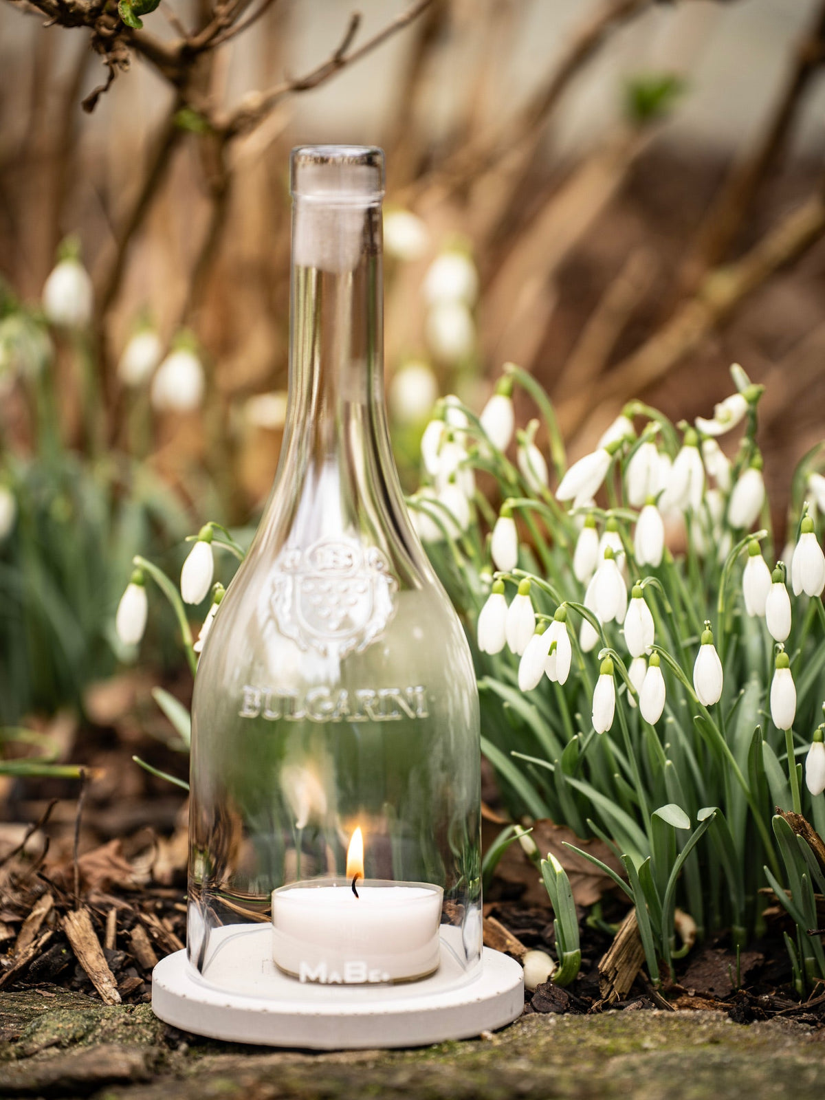 Windlicht Lugana handgefertigt zu einem nachhaltigen Weinlicht - leuchtend genauso schön, wie lecker