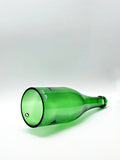 Windlicht aus der klassischen grünen Sekt Flasche