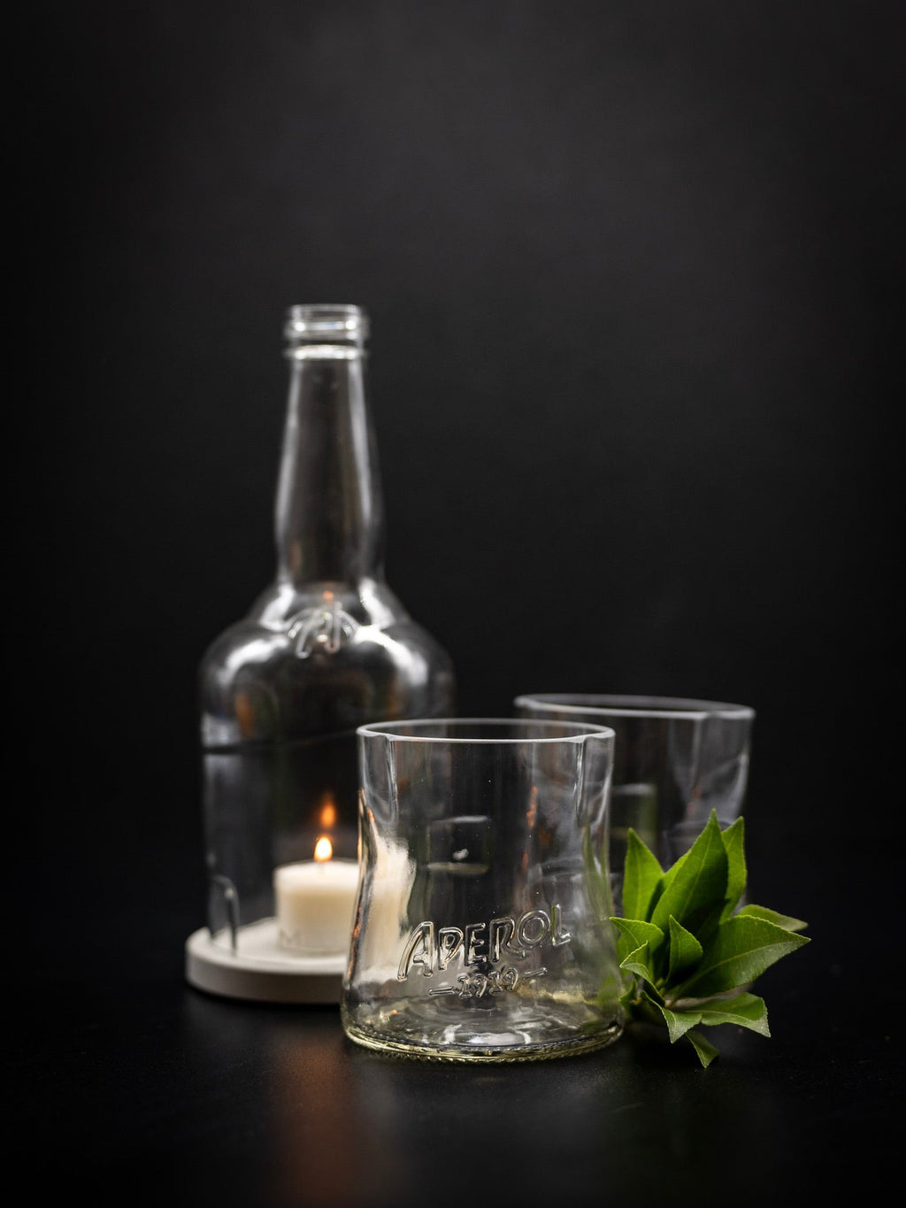 Windlicht Aperol UPCYCLING -  witzig & originell für innen + außen - MaBe®