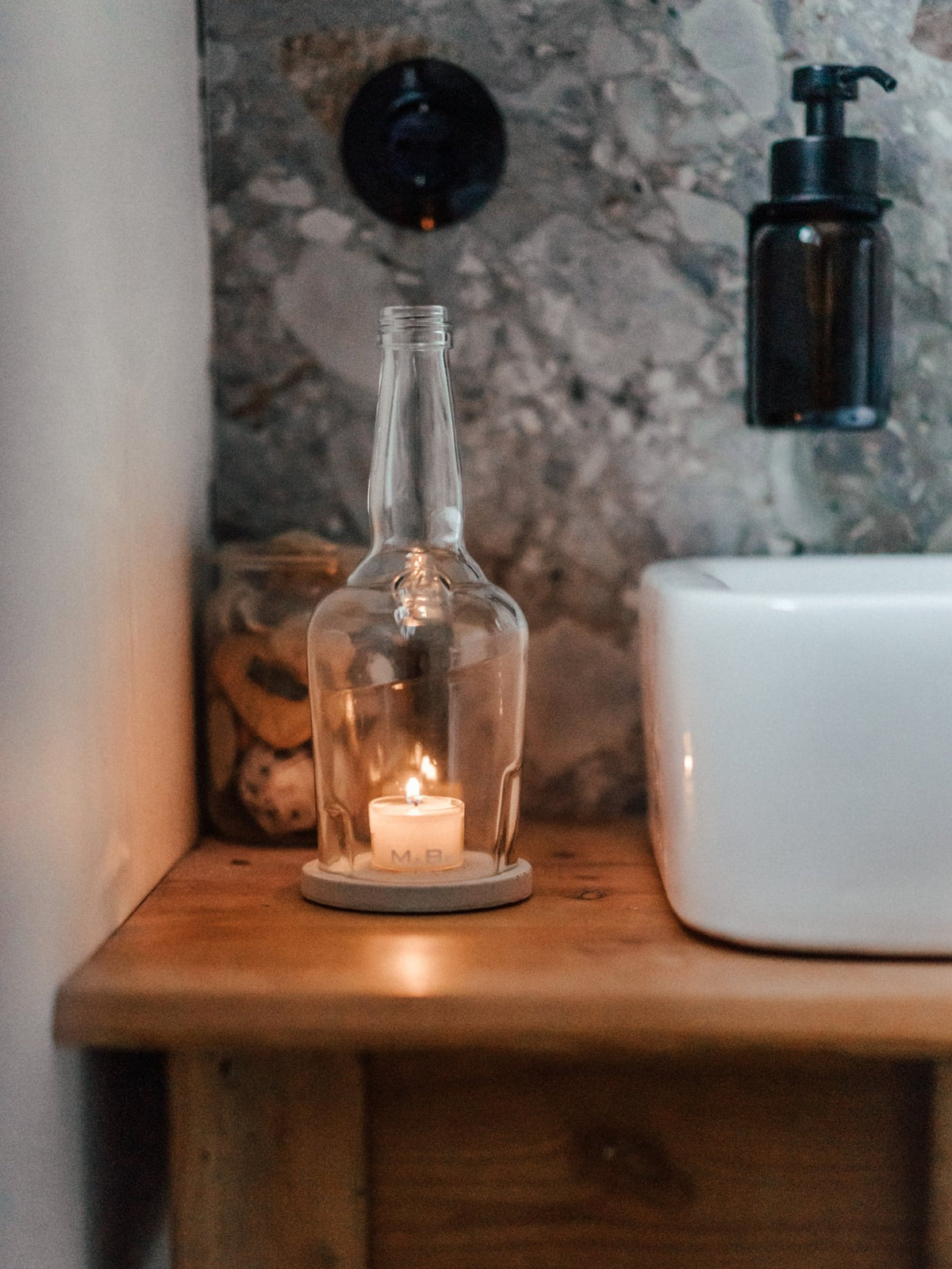 Windlicht - für innen & außen - zum Verschenken für DICH - Upcycling aus der Aperolflasche