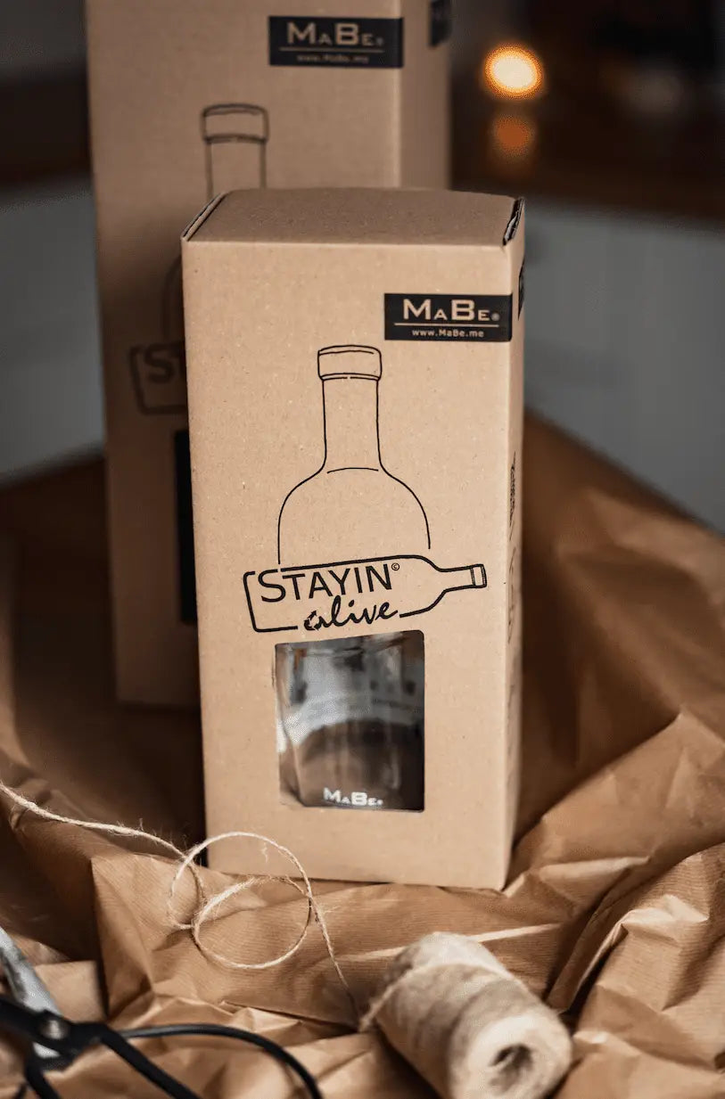 Windlicht klassisch mit Korkmündung - die nachhaltige Geschenkidee