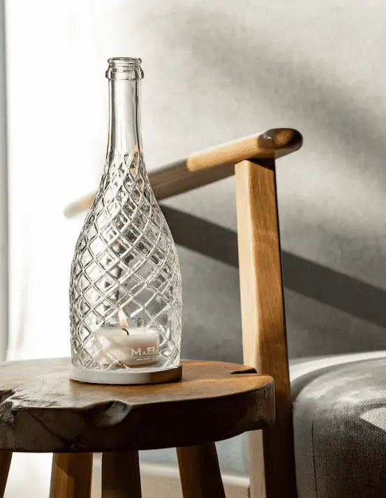 Windlicht mit glitzernder ✨ Struktur - edles Geschenk für sie