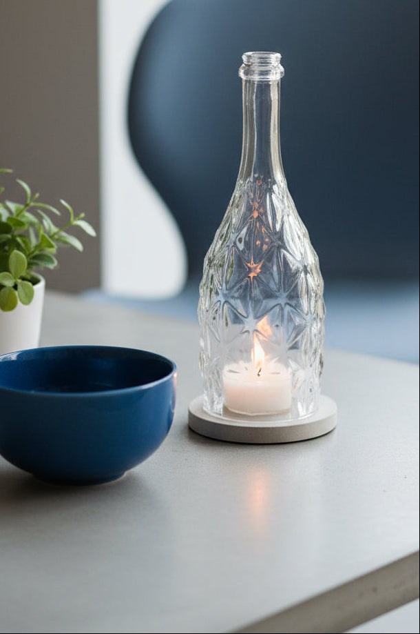 Windlicht schwer & mit toller Struktur - besonderes Geschenk