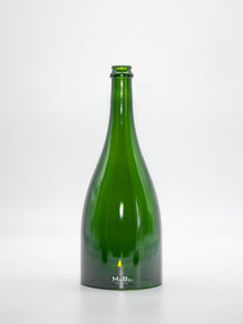 Windlicht 1,5 l Magnum Sekt Flasche in grün