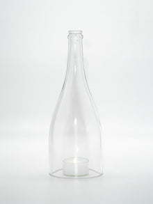 Windlicht 1,5 l Magnum Sekt Flasche in transparent
