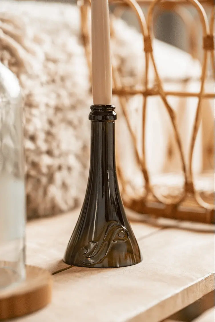 Witzig & edel zugeleich - Kerzenhalter aus der ital. Spumante Flasche