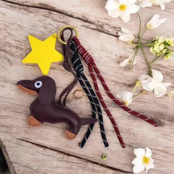 Dackel Schlüsselanhänger mit Stern ⭐️ witziges Mitbringsel