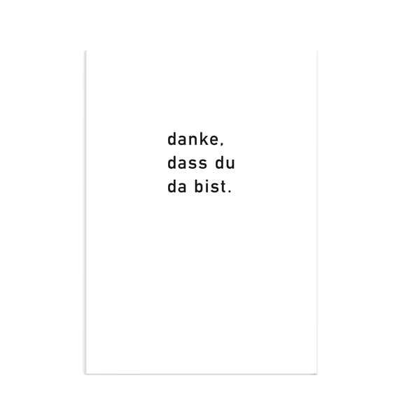 danke dass du da bist - Postkarte von notthegirl aus HH - MaBe®