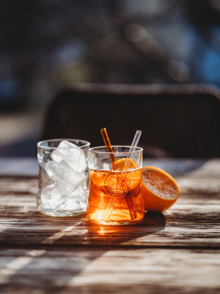 ☀️ das NEUE APEROL Glas 🧡 🍊 aus der Literflasche gefertigt - toll für Longdrinks