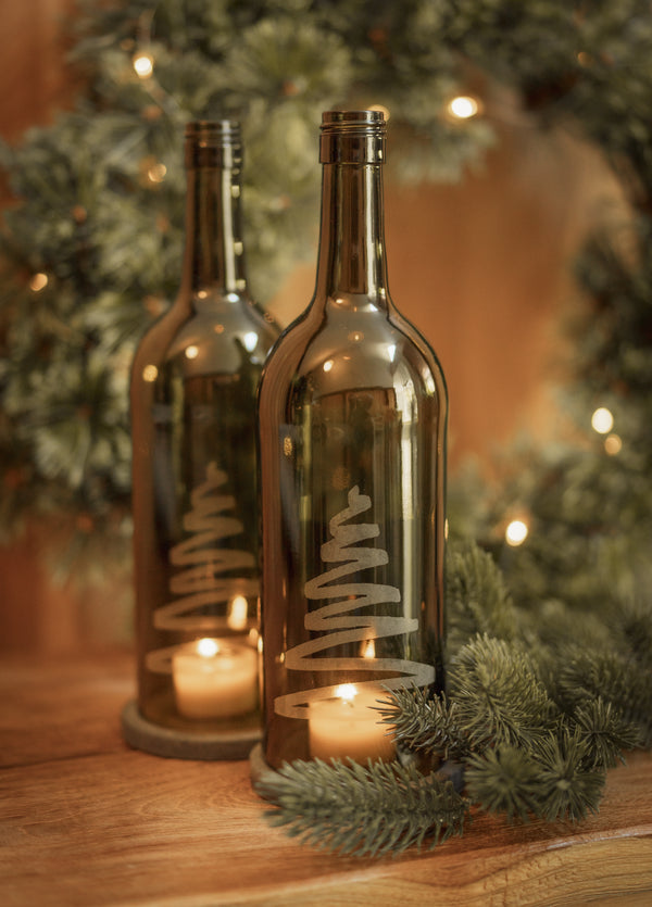 Windlicht Tannenbaum mit Gravur 🌲 kleine Alternative zum Großen ?
