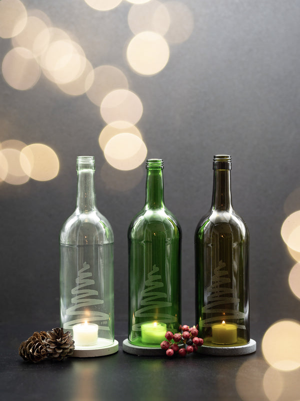 Windlicht Tannenbaum mit Gravur 🌲 kleine Alternative zum Großen ?