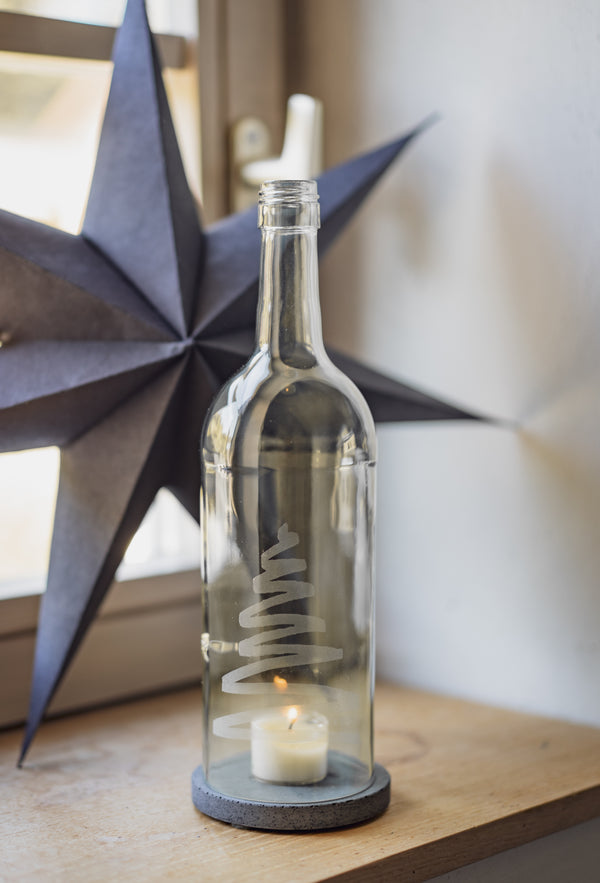 Windlicht Tannenbaum mit Gravur 🌲 kleine Alternative zum Großen ?