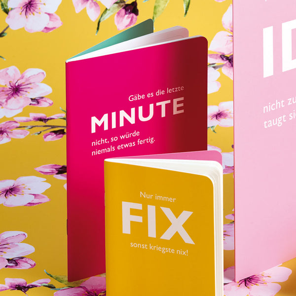 "Gäbe es die letzte Minute nicht, so würde niemals etwas fertig." Mark Twain - Heft DINA5 von CEDON