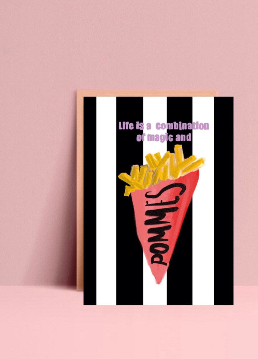 Pommes Tüte - witzige Postkarte von Ute Arnold - hej ibiza