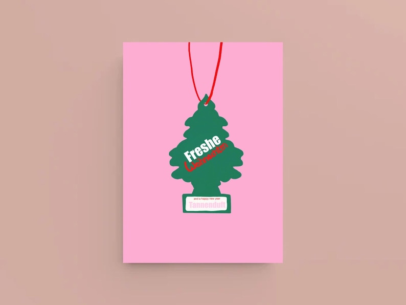 freshe Weihnachten 🌲 witzige Postkarte von Ute Arnold - hej ibiza