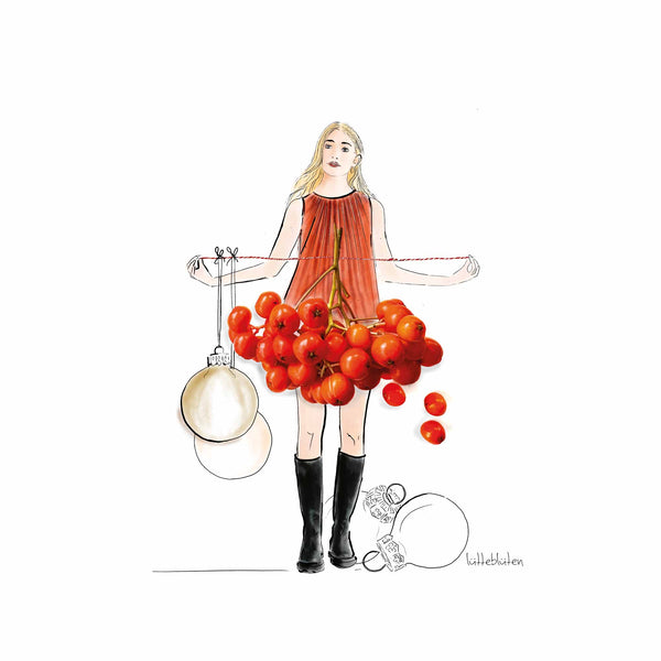 Vogelbeeren Weihnachts Outfit 🌟 zauberhafte Karten von Lütteblüten - Gabriele Ampt