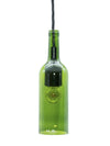 Hänge Leuchte aus der Weinflasche in grün