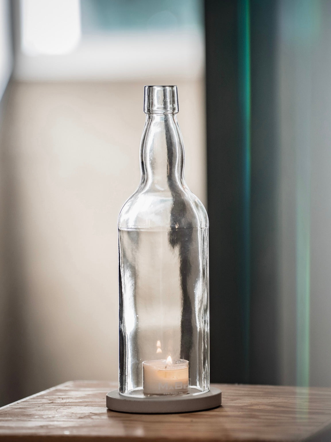 Windlicht Whisky transparent | grauer Untersetzer - MaBe®