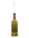 Hänge Windlicht 1 l Bordeaux Flasche in oliv