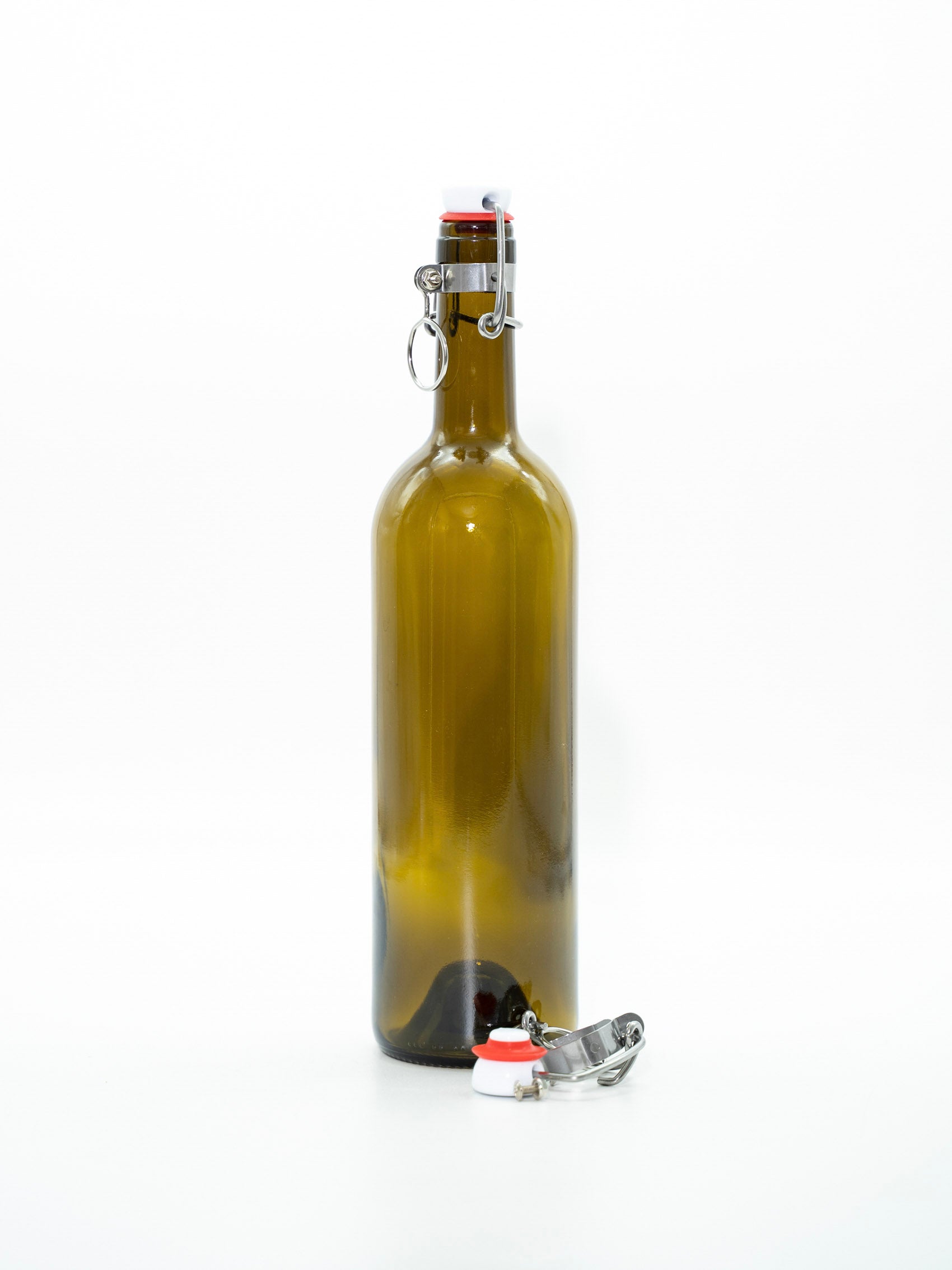 Schnappdeckel mit oliv Flasche