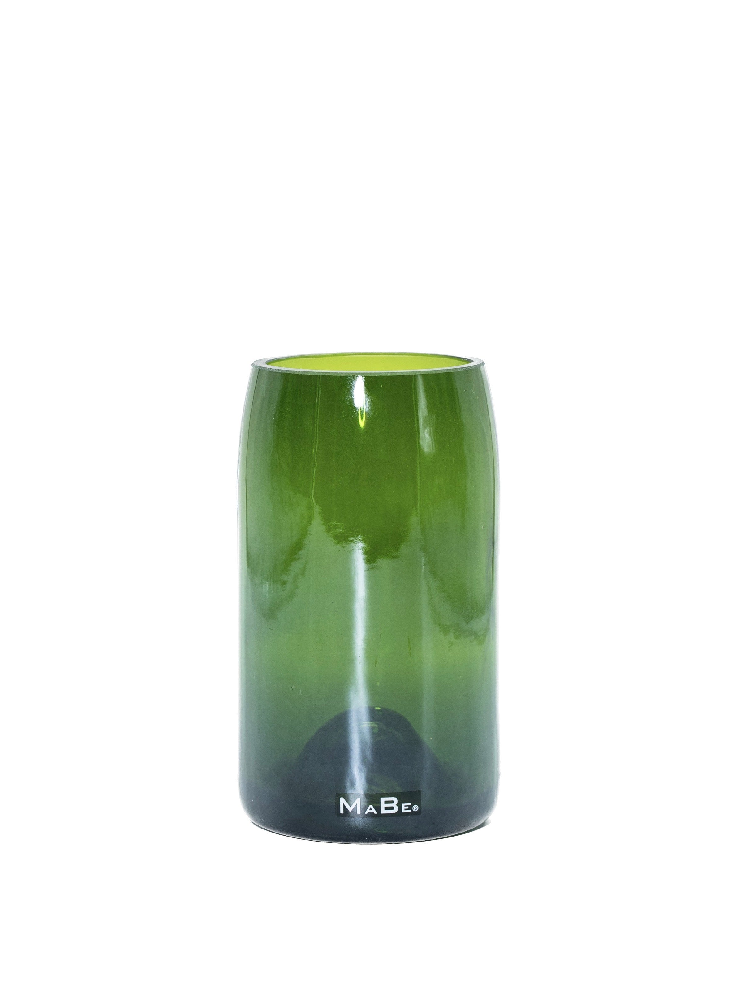 Vase aus der Champagner Flasche in grün