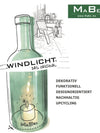 Hänge Windlicht Sekt Flasche in transparent