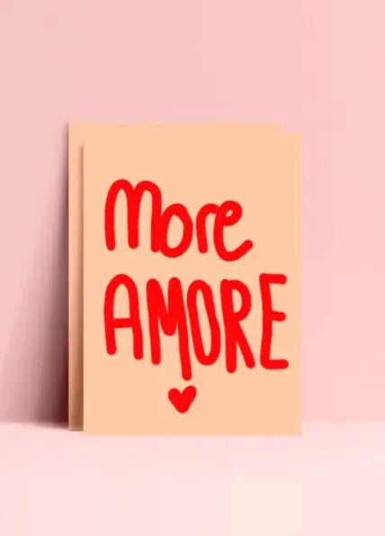 more AMORE - witzige Postkarte von Ute Arnold -hej ibiza - MaBe®