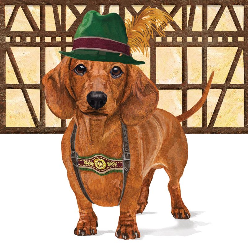 Dackel Liebe 🐾 in bayerischer Montur 💙🤍💙 Servietten - von ppd