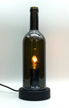 Adventskranz aus der Wein Flasche in oliv und goldenen Zahlen