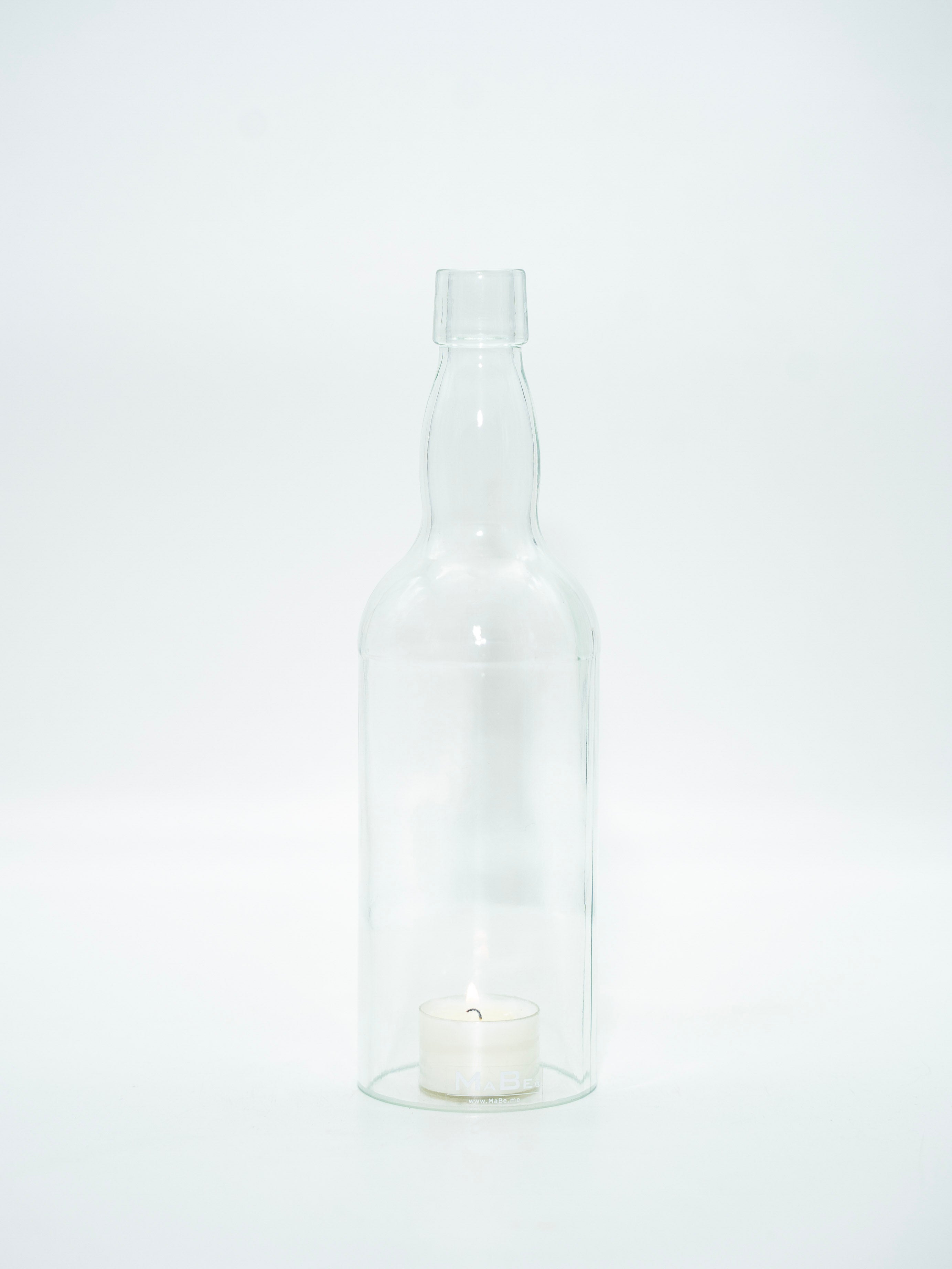 Windlicht Whisky Flasche in transparent