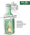 Adventskranz aus der Wein Flasche in oliv und roten Zahlen