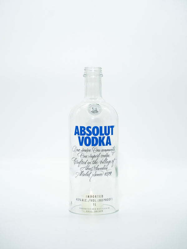Windlicht 1 l Wodka Flasche in transparent
