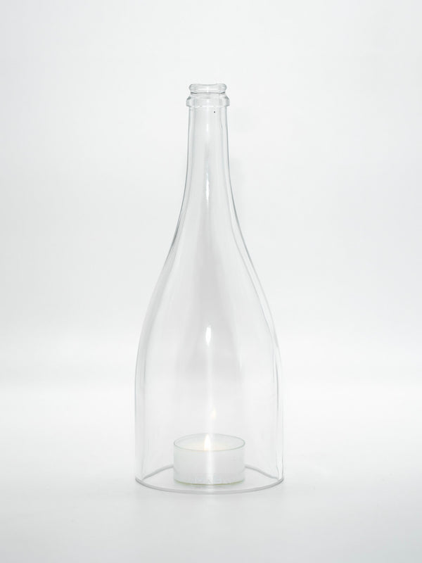 Windlicht 1,5 l Magnum Flasche in transparent