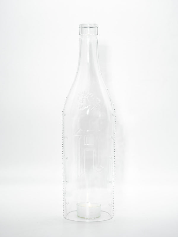 Big Bottle Windlicht (40cm) 3l Weinbrand mit Prägung
