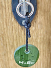 Schlüssel Anhänger aus dem Bocksbeutelboden grün | chrom
